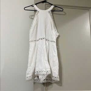 Gianni Bini White Lace Halter Romper